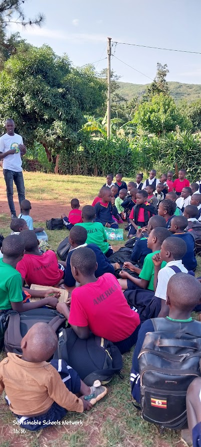 Environmental outreach session at a school